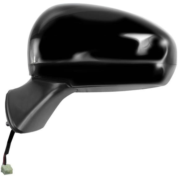 70658T - Fit System Driver Side Mirror for 12-14 Toyota Prius V Wagon, black w/ PTM cover, foldaway, Heated Power