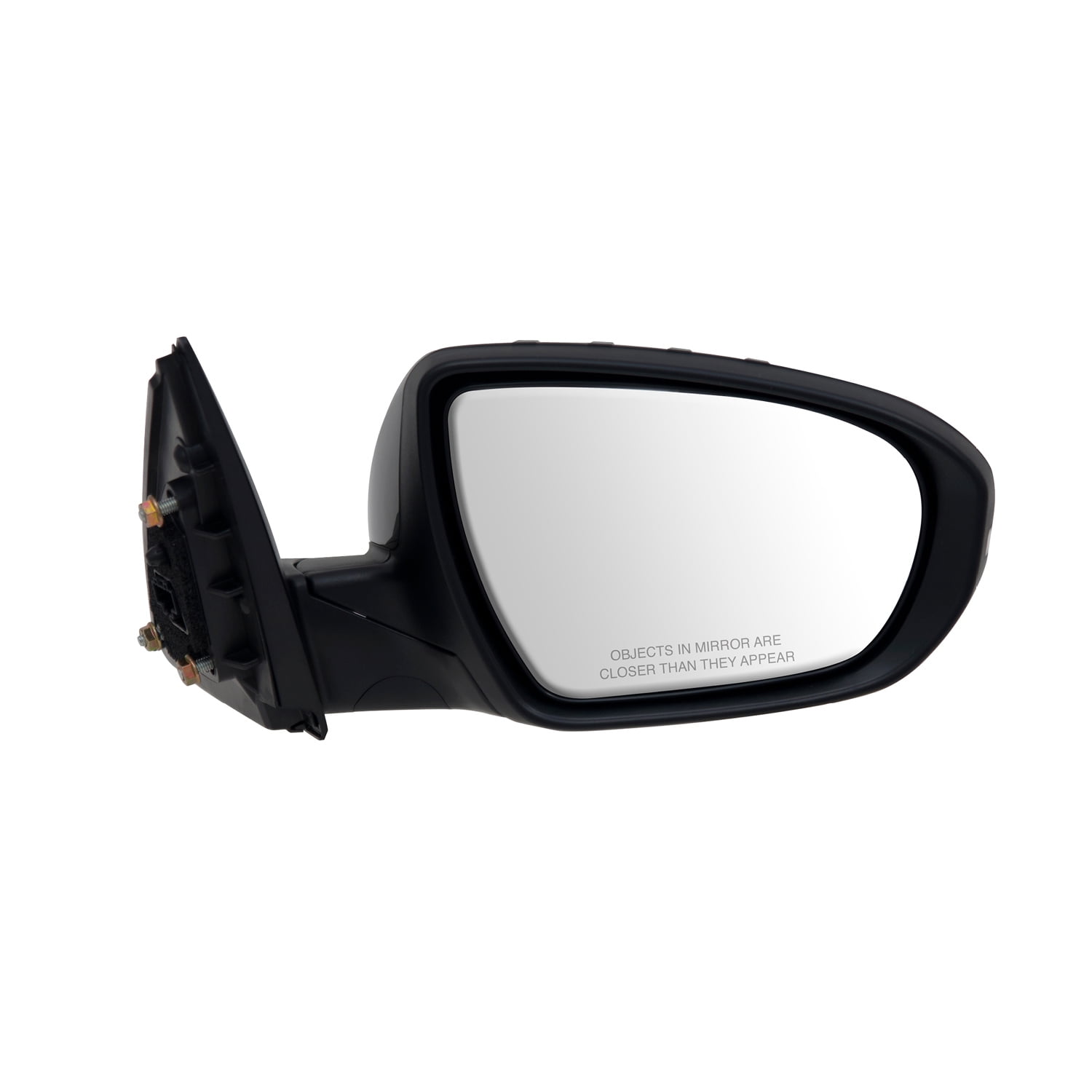 Driver Side Mirror For Nissan Rogue Sport - Textured Black With PTM Cover, Heated, Turn Signal, Manual Fold, W/o Camera
