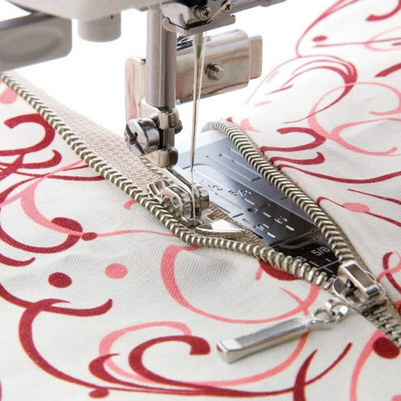 706L Adjustable Hinged Low Shank Zipper/Cording Foot for Domestic Sewing Machine Brother,Janome,Kenmore, Singer, Babylock #55510