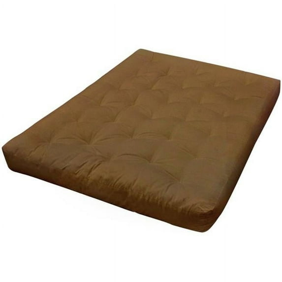 707 8 in. All Cotton Cott Size 30 x 75 in. Microfiber Futon Mattress, Chocolate