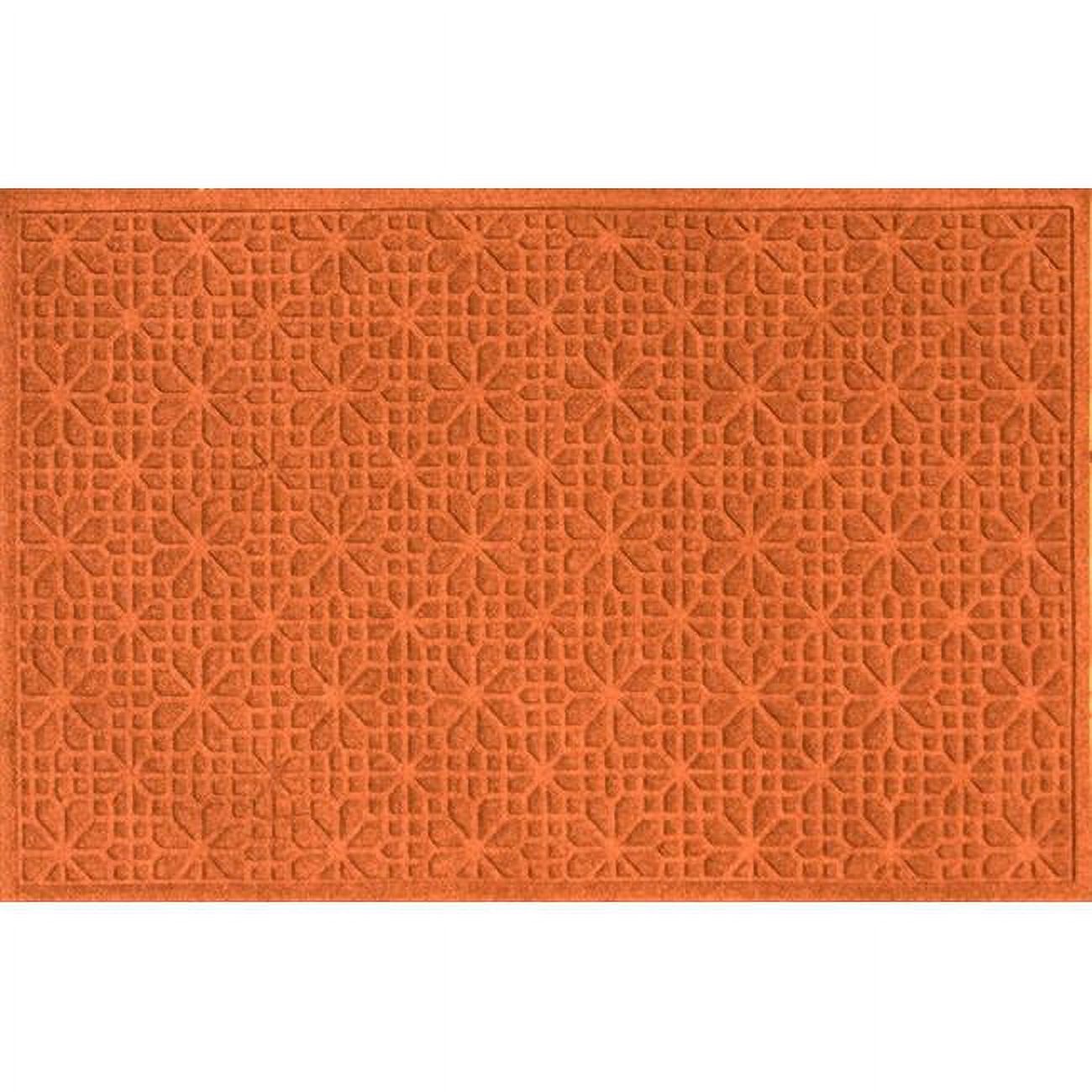 707670035 Water Guard Stained Glass Mat in Orange 3 ft. x 5 ft