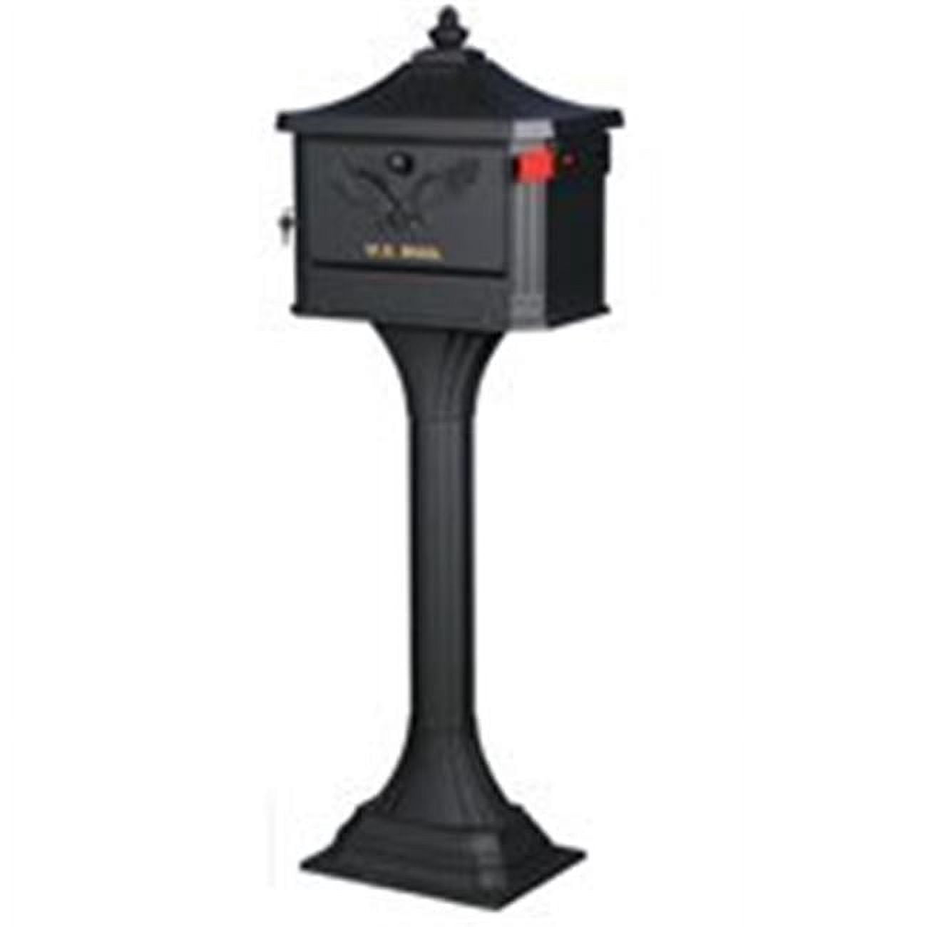 707893 Pedestal Mailbox Post Combo, Black - Walmart.com
