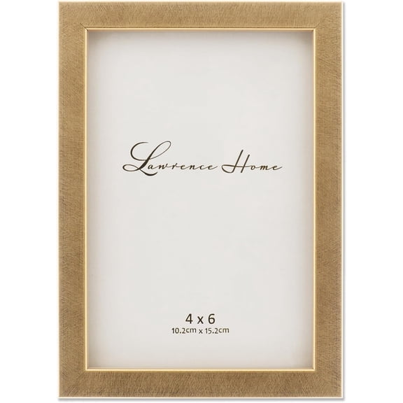 708046 Galvanized Expressions 4x6 Chloe Contemporary Gold Picture Frame