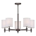 thumbnail image 1 of 7081-05-32-Forte Lighting-Flo - 5 Light Chandelier-14.5 Inches Tall and 25 Inches Wide-Antique Bronze Finish, 1 of 4