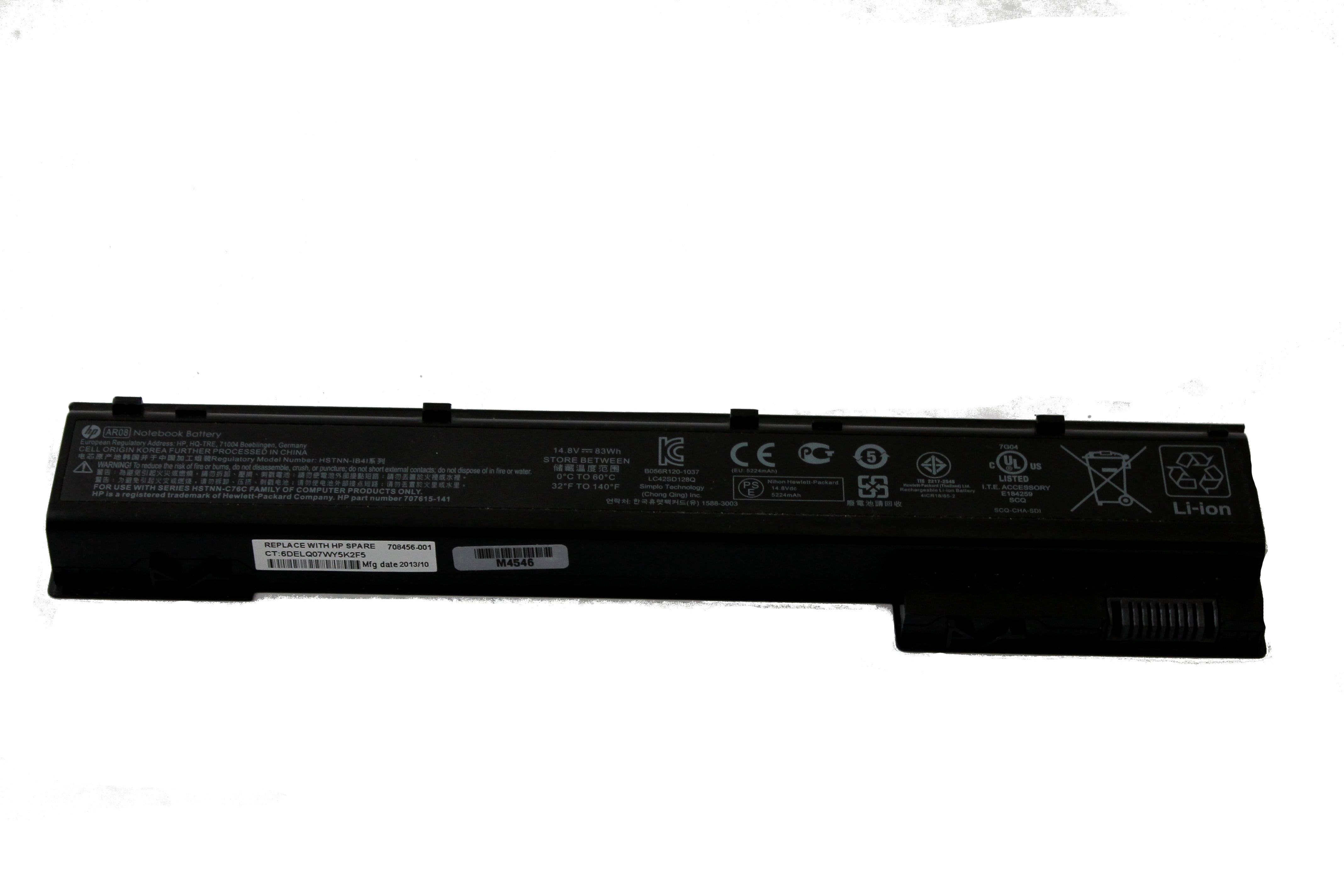 708456-001 Genuine zBook Series 14.8V 83wh Rechargeable Li-Ion Rechargeable Battery AR08