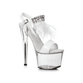 thumbnail image 1 of 709-ZAHRA, 7" Feather And Rhinestone Sandal, 1 of 2