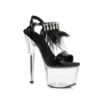 thumbnail image 1 of 709-ZAHRA, 7" Feather And Rhinestone Sandal, 1 of 2