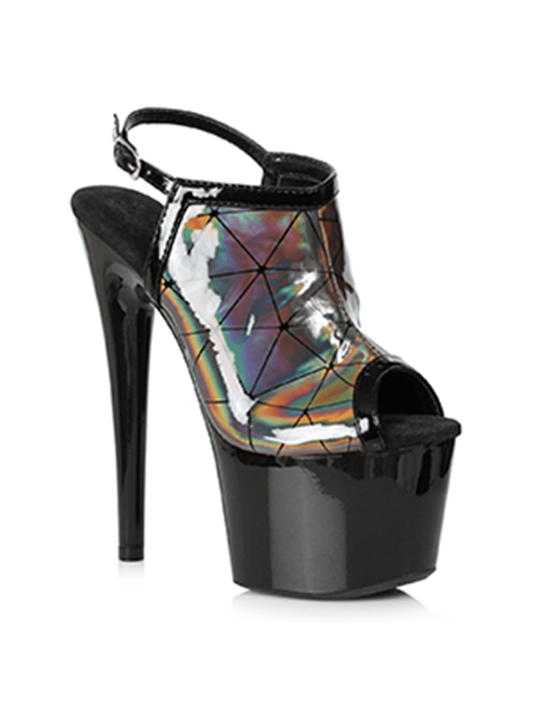 PUBLIC DESIRE Twinkle embellished high heeled sandals in holographic – Luxe  by Kan