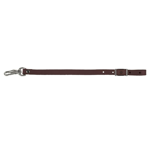 Hilason Western Horse Genuine Leather Strap Cinch Connector W/ Snap Dark Brown