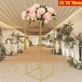 thumbnail image 1 of 70CM Gold Metal Wedding Flower Stand Pedestal Table Centrepiece Decorative Rack, 1 of 14