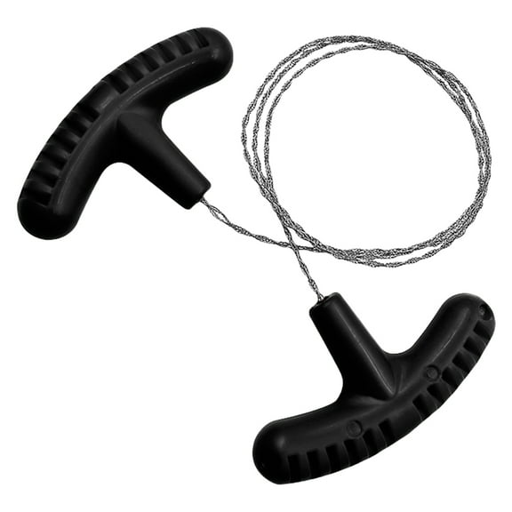 70CM Manual Steel Rope Chain Saw Mini Cutting Chain Saw For Emergency (Black)