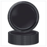 70 Count 7IN Black Paper Dessert Plates by Way To Celebrate