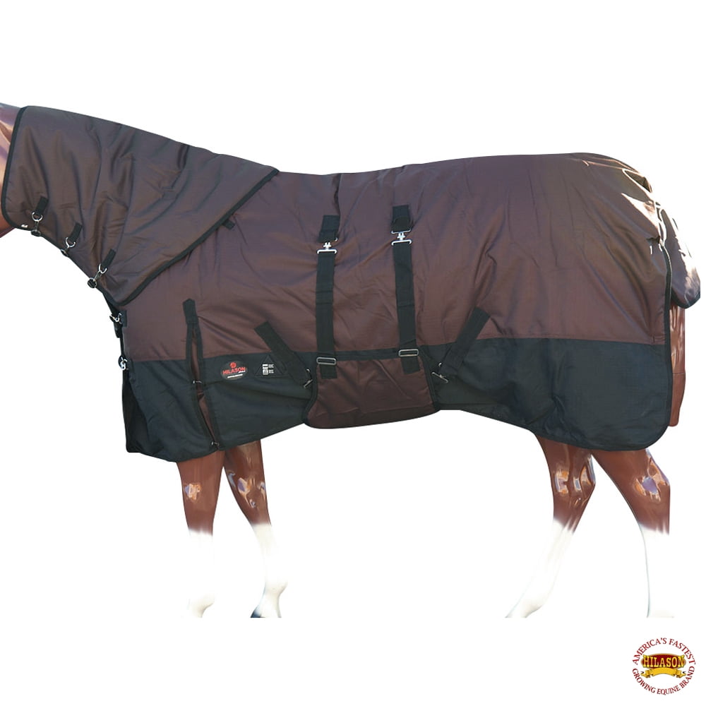 70HI 72" Hilason 1200D Waterproof Winter Horse Blanket Neck Cover Belly