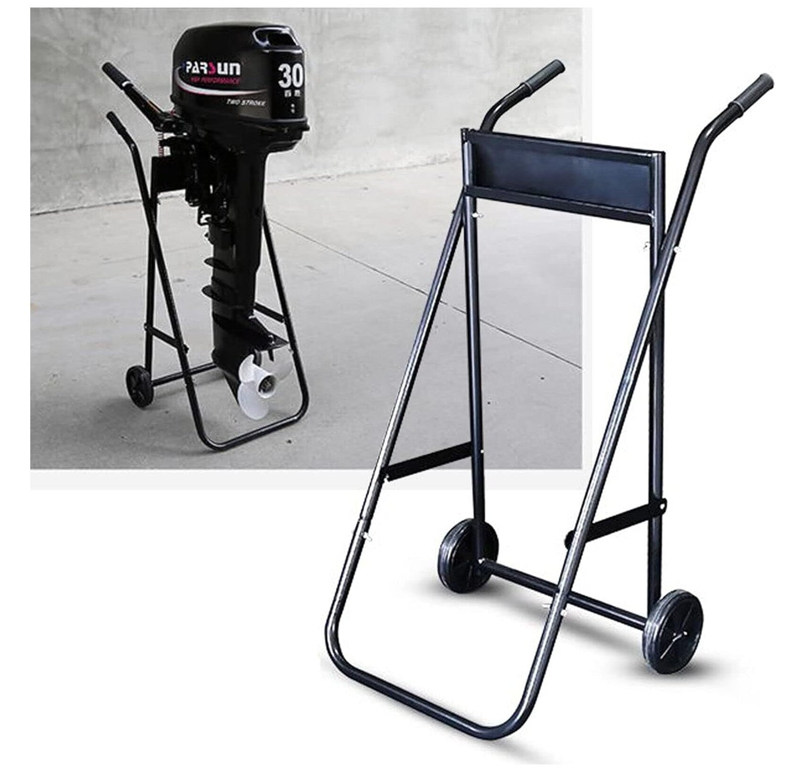 70KG Folding Outboard Motor Stand Carrier, Trolley Stand With Rubber