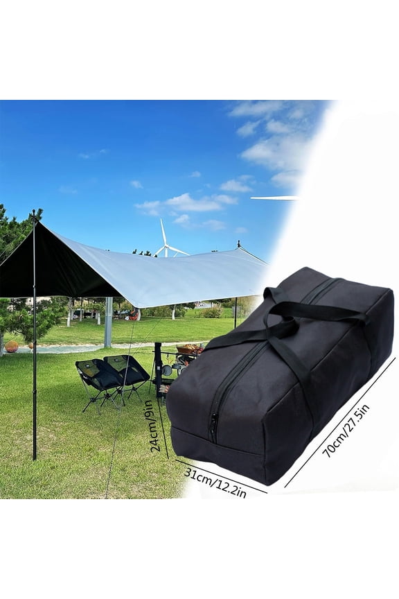 70L Heavy Duty Waterproof Oxford Storage Bag with Handle, Camping Gear Organizer, Portable Equipment Carrying Case, 70x31x24cm for Tents Chairs, for Outdoor Travel Fishing Trip, Duffel Bag
