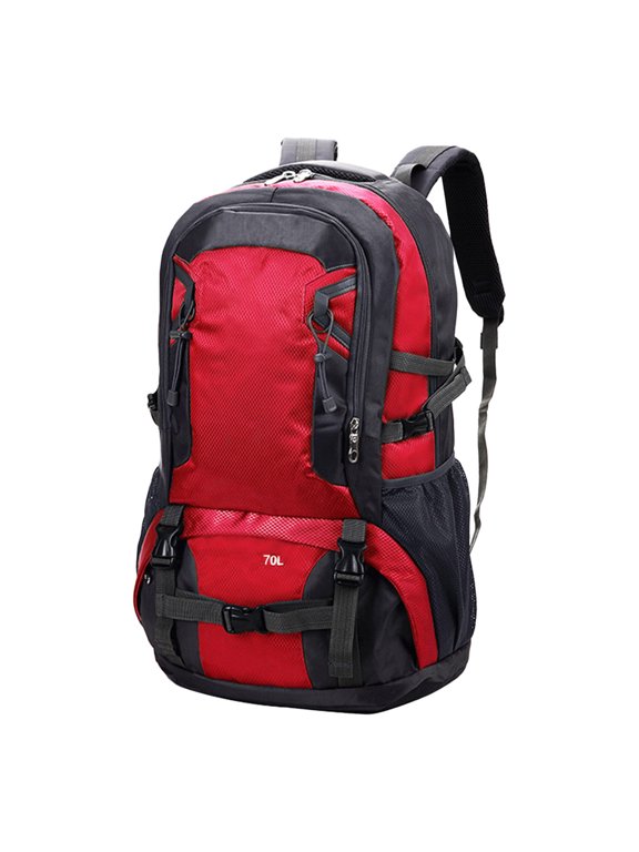 70L Hiking Backpack, Waterproof Large Capacity Hiking Backpack for Camping, Breathable Frameless engineer with Rain Cover for Outdoor Travel