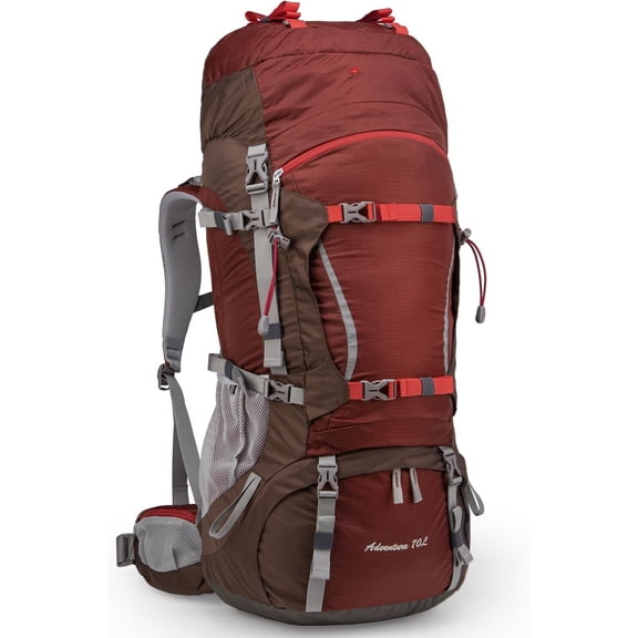 70L Internal Frame Backpack Camping Backpacking Hiking Backpack for Men Women with Rain Cover