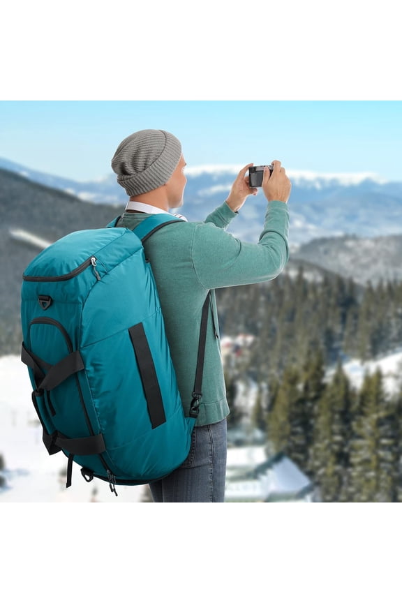 70L Large 3-Way Duffle Backpack - Lightweight Waterproof Foldable Sports Duffel Bag for Travel, Camping, Hiking, and Gym