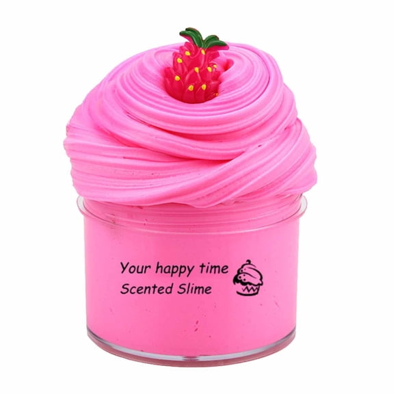 70ML Color Slime Mud Toy - Cotton Texture Stress Relief & Parent-Child Interactive Sensory Play,Deep Pink Dragon Fruit