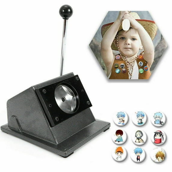 70MM Round Badge Card Cutting Machine, Fixed Size Punch for Paper and Card, Maximum Thickness 500g