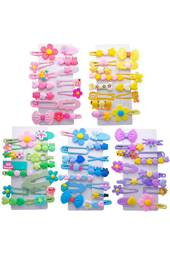 70PCS Hair Accessories for Girls Little Girl Hair Clips Barrettes for Baby Toddler Teens Women Kids Cute Candy Colorful Flower Gift for 6-18 Ages (Girls Hair Accessories)