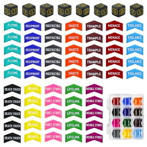 68PCS MTG Keyword Counters Tokens Black Shield Dice Set for Magic The Gathering MTG CCG Card Gaming