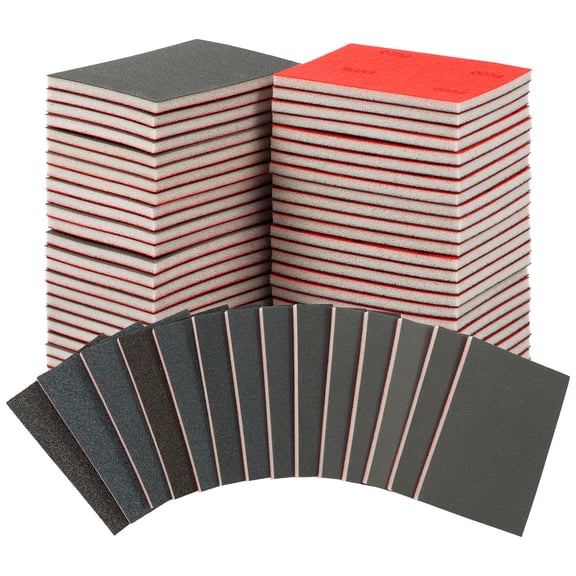 70PCS Sanding Sponge Assortment 80 to 3000 Grit Wet and Dry Sandpaper Pad for Polishing Wood Metal Auto Paintwork and for Wood, Metal, Drywall, Glazing(2.7x3.9x0.2inches)