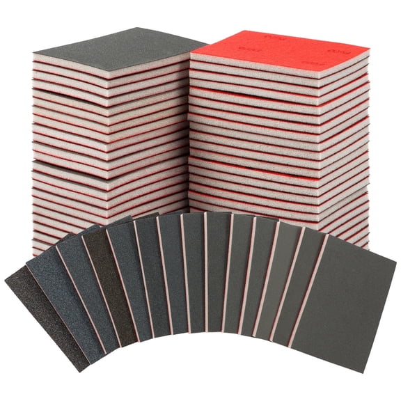 70PCS Sanding Sponge Assortment 80 to 3000 Grit Wet and Dry Sandpaper Pad for Polishing Wood Metal Auto Paintwork and for Wood, Metal, Drywall, Glazing(2.7x3.9x0.2inches)
