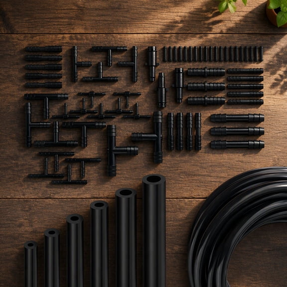 70PCS Vacuum Line Kit, 6PCS 5Ft Silicone Vacuum Hose Automotive with 64PCS Connectors, 130PSI, Fits Various Car Piping Systems