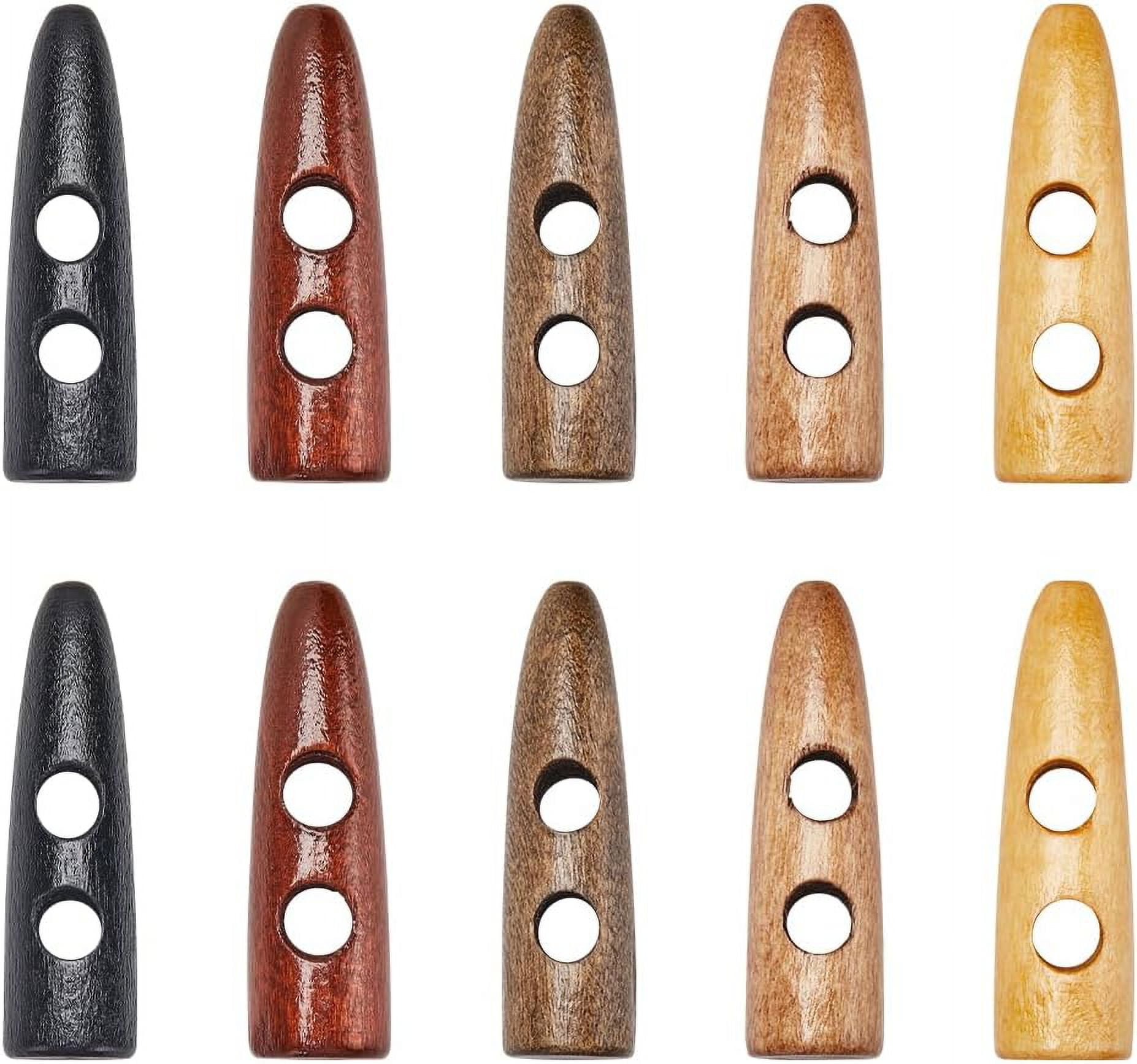 5 stks Olijven Knoppen - 2 Gat Hout Toggle Naaien Craft DIY Accessoire