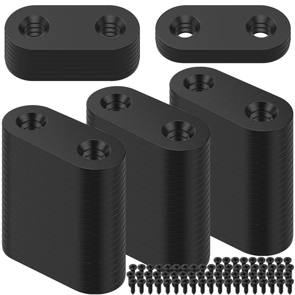 70Pcs Flat Straight Brace Stainless Steel Flat Plate Straight Bracket Matte Surface Braces Brackets Straight Bracket Mending Plate with Screws for Wood Furniture Metal Mending