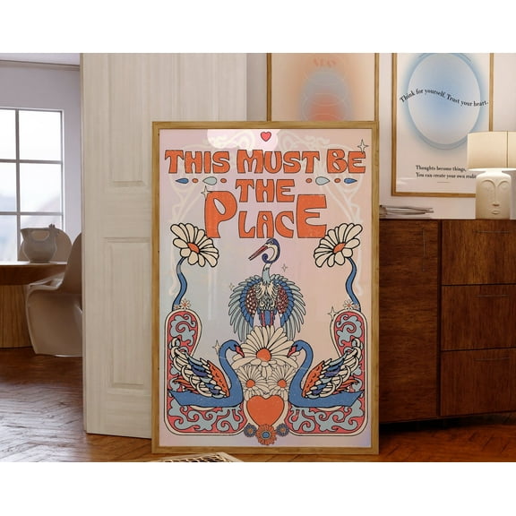 70S Decor, 70S Floral Pattern Print, Retro Home Decor, Hippie 60S Decor, Vintage Poster, Retro 60S Home Decor, 70S Wall Art Wall Art, Modern Wall Decor, 16x24 UNFRAMED