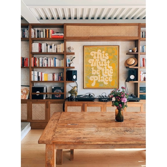 70S Decor, 70S Floral Pattern Print, This Must Be The Place, Hippie Print, Retro 70S Home Decor, 70S Wall Art, Retro Home Decor, Wall Art UNFRAMED