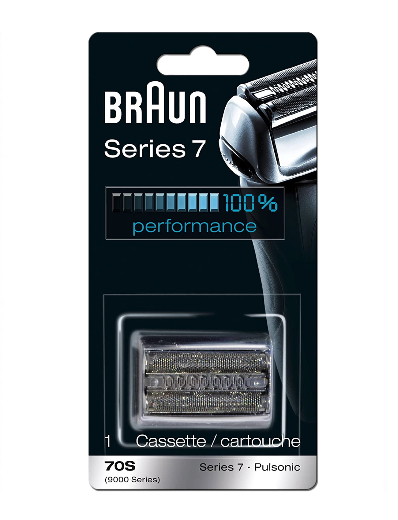 70S Electric Shaver Head Replacement Cassette Compatible With Braun Series 7 Electric Shaver,For 720cc, 730cc, 735s, 750cc, 760cc, 790cc, and 795cc,Silver