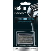 70S Electric Shaver Head Replacement Series 7 - Silver Cassette Compatible with Br-aun Electric Razors Series 7 Models 720, 760, 790, 799, 797