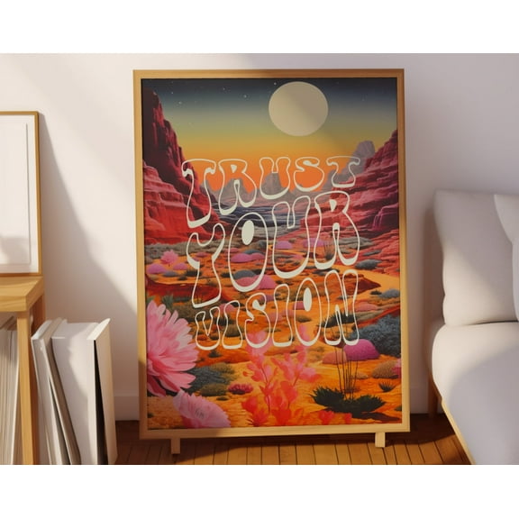 70S Home Decor, Psychedelia Art, 70S Psychedelic Room Decor, 70S Decor, Vintage Poster, 70S Wall Art, 70S Home Decor, Retro Home Decor Wall Art, Modern Wall Decor For Living Room, 8x12 UNFRAMED