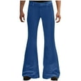thumbnail image 1 of 70S Outfits Bell Bottom Pants For Men,Mens Bell Bottom Jeans Flared Jeans Blue, 1 of 5