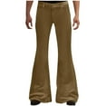 thumbnail image 1 of 70S Outfits Bell Bottom Pants For Men,Mens Bell Bottom Jeans Flared Jeans Coffee, 1 of 5