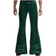 thumbnail image 1 of 70S Outfits Bell Bottom Pants For Men,Mens Bell Bottom Jeans Flared Jeans Green, 1 of 5