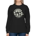 thumbnail image 1 of 70S Retro Good Times Badge Sweatshirt Women -Image by Shutterstock, Female 5X-Large, 1 of 4
