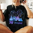 thumbnail image 1 of 70Th Anniversary Disneyland Resort 1955 Happiest Place On Earth Shirt, Disneyland Parks Platinum Celebration Tee, Disney 70 Years Of Magic,White Color,Size XL, 1 of 5
