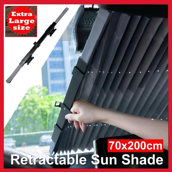 70cm Car Retractable Windscreen Sun Shade Visor Cover Block Front Window Curtain 78.7in*61in