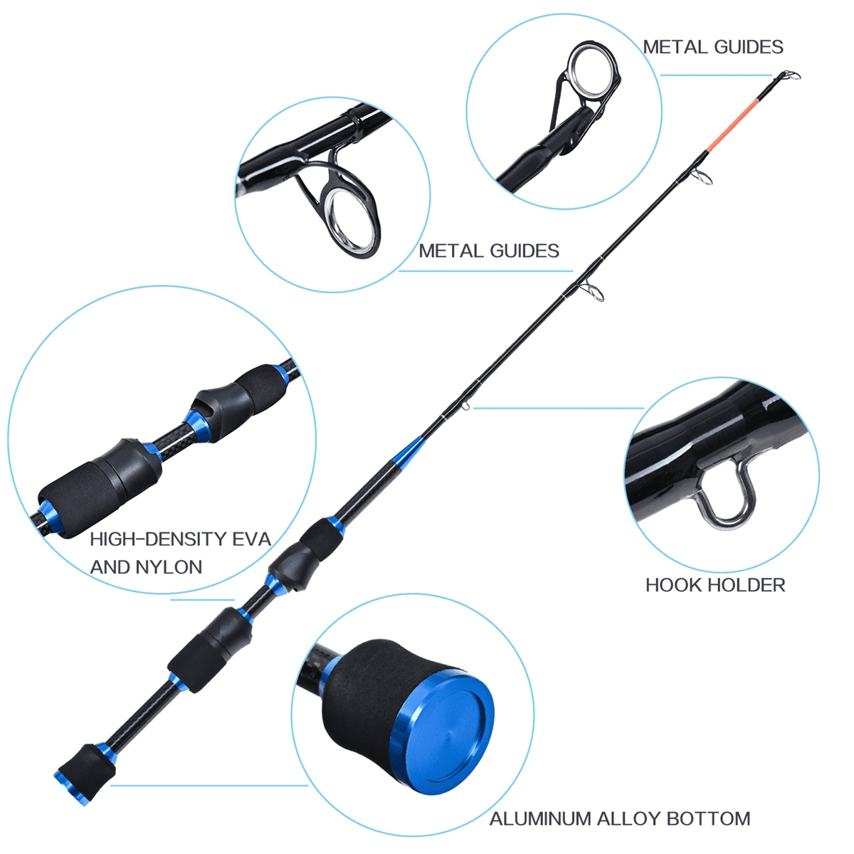 70cm Portable Winter Ice Fishing Rods Combo Casting Solid Hard Rod Fishing Reels Fishing Rod Sea
