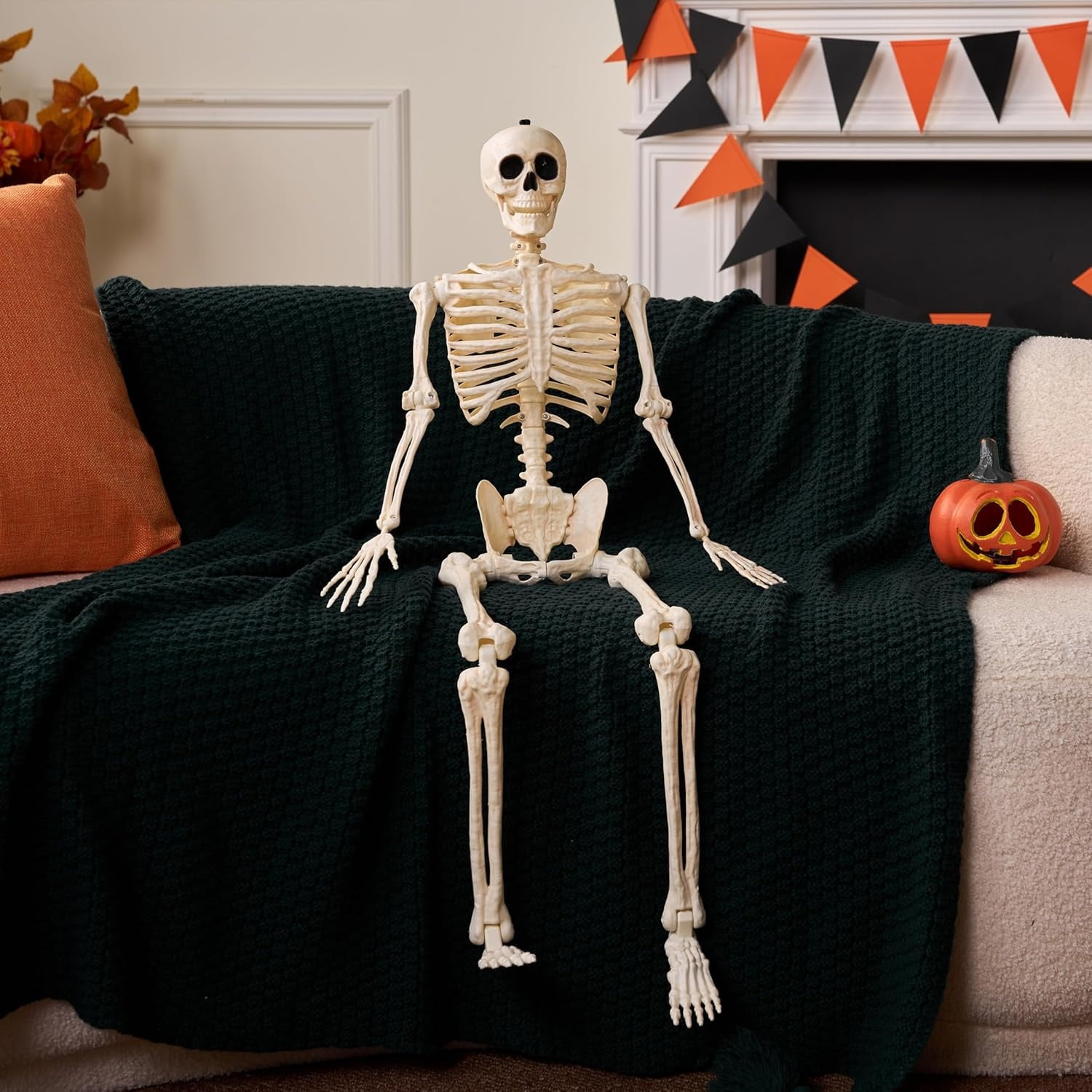 70cm Realistic Posable Skeleton Decor - Lifelike Human Plastic Skeleton ...