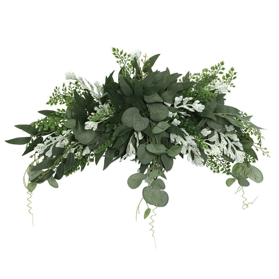 70cm Wedding Door Lintel Wreath Decor Christmas Flower Leaf Garland for Front Door Window
