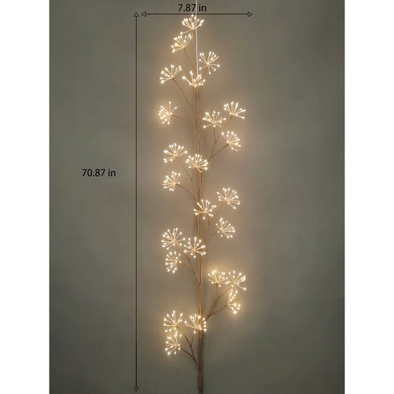 Hi-Line Gift Ltd. 70in LED Cluster Branch Indoor Christmas Decor Plug In Operated