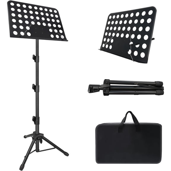 70in Sheet Music Stand, Heightened Music Stand, Adjustable Music Sheet Stand Portable Folding with Carry Bag for Guitar, Ukulele, Violin Players(Higher Version, 1 pack)