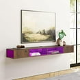 70in TV Stand with RGB Lights Entertainment Center Media Console Wall