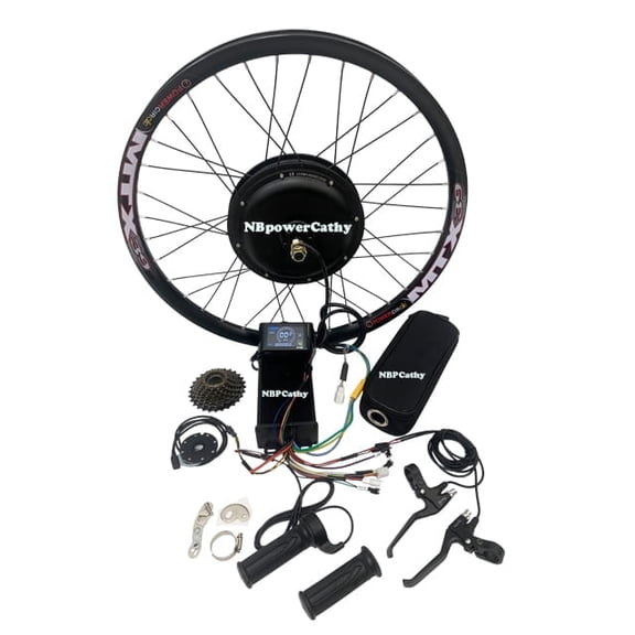 70km/h 60v-72v Brushless Motor Kit MTX Ebike Conversion Kit Ebike 29inch 2000w Kit Direct Drive Rear Hub Motor with 45A Dual Hall Controller and  SW900 TFT Display
