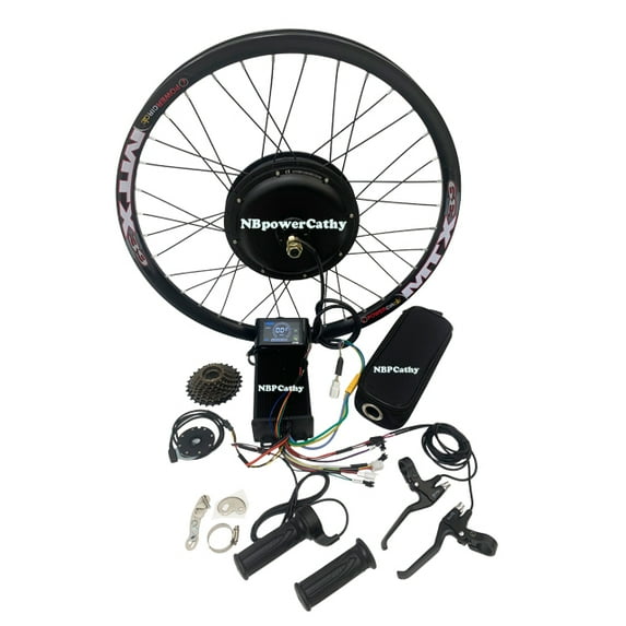 70km/h 60v-72v Brushless Motor Kit MTX Ebike Conversion Kit Ebike 29inch 2000w Kit Direct Drive Rear Hub Motor with 45A Dual Hall Controller and SW900 TFT Display